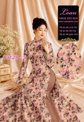 Vải áo dài hoa nhí in 3D