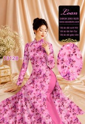 Vải áo dài hoa nhí in 3D