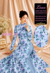 Vải áo dài hoa nhí in 3D