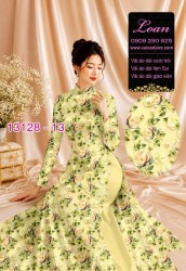 Vải áo dài hoa nhí in 3D