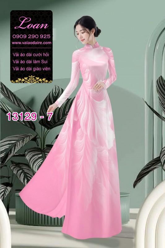 Vải áo dài hoa mờ in 3D