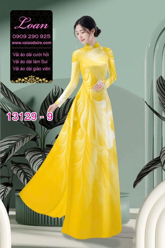 Vải áo dài hoa mờ in 3D