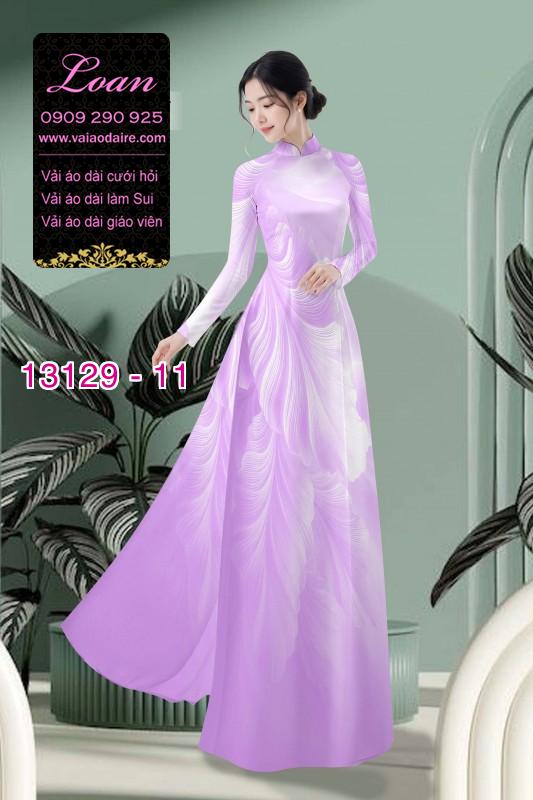 Vải áo dài hoa mờ in 3D