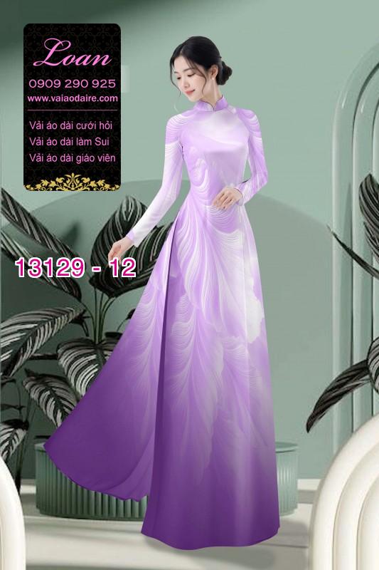 Vải áo dài hoa mờ in 3D