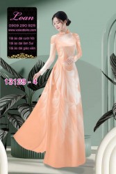 Vải áo dài hoa mờ in 3D