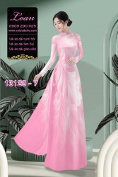 Vải áo dài hoa mờ in 3D
