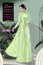Vải áo dài hoa mờ in 3D