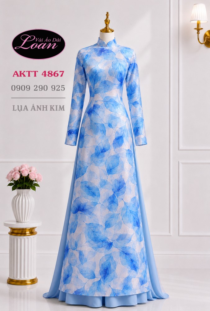 Vải áo dài lụa ánh kim cao cấp