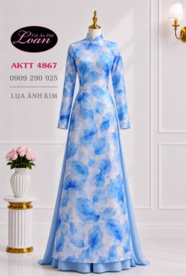 Vải áo dài lụa ánh kim cao cấp-DT 13141