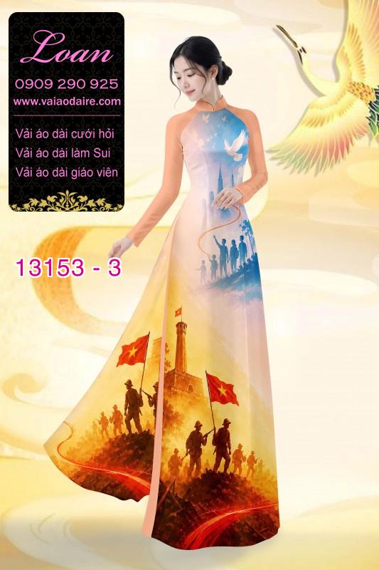 Vải áo dài hình chú bộ đội