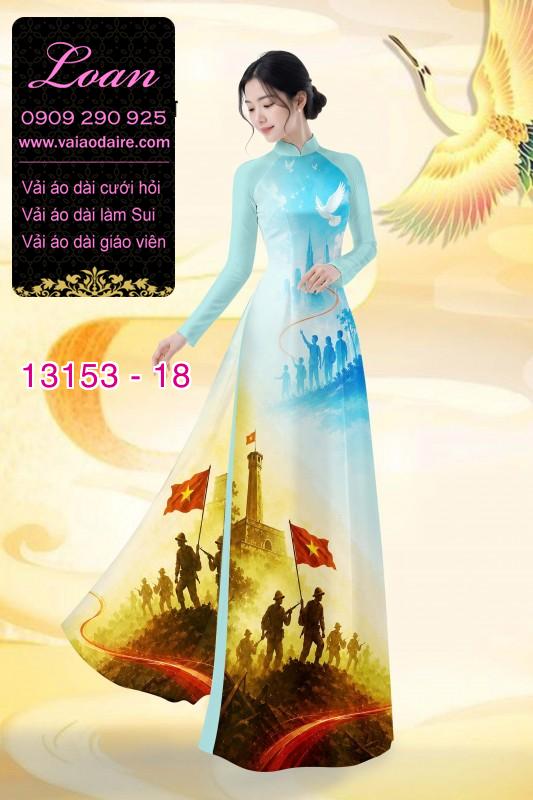 Vải áo dài hình chú bộ đội