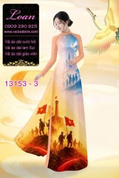 Vải áo dài hình chú bộ đội