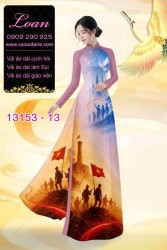 Vải áo dài hình chú bộ đội