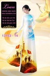 Vải áo dài hình chú bộ đội