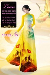 Vải áo dài hình chú bộ đội