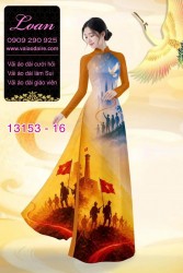 Vải áo dài hình chú bộ đội