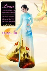 Vải áo dài hình chú bộ đội