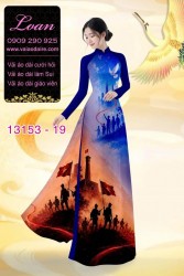 Vải áo dài hình chú bộ đội