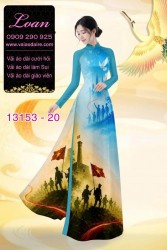 Vải áo dài hình chú bộ đội