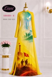 Vải áo dài hình chú bộ đội