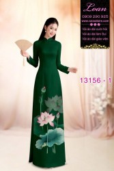 Vải áo dài hoa sen in 3D