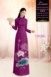 Vải áo dài hoa sen in 3D