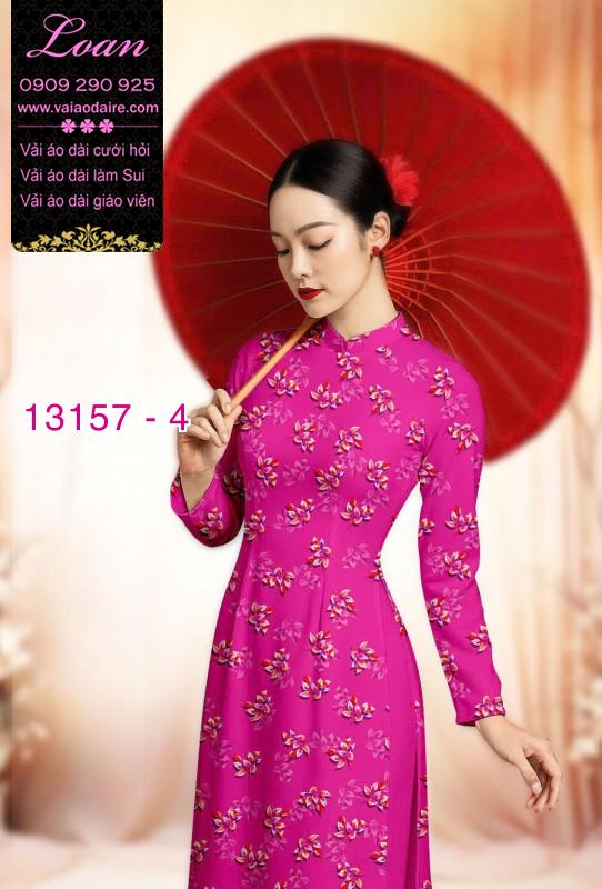 Vải áo dài hoa nhí