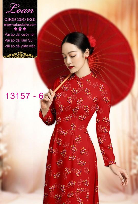 Vải áo dài hoa nhí
