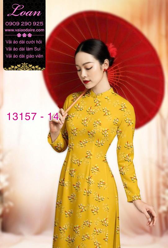 Vải áo dài hoa nhí