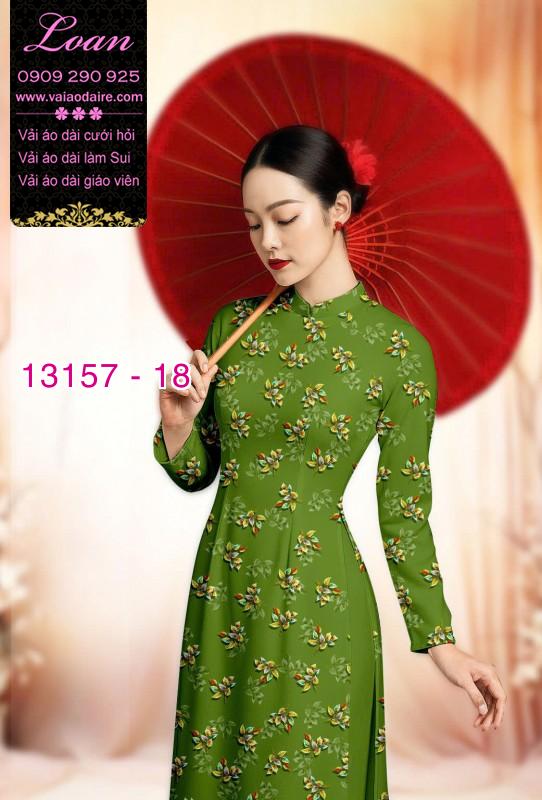 Vải áo dài hoa nhí