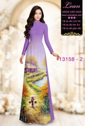 Vải áo dài phong cảnh đồng lúa