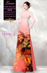 Vải áo dài phong cảnh đồng quê