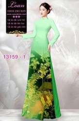 Vải áo dài phong cảnh đồng quê