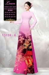 Vải áo dài phong cảnh đồng quê