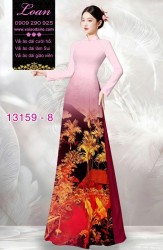 Vải áo dài phong cảnh đồng quê