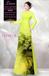 Vải áo dài phong cảnh đồng quê