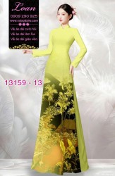 Vải áo dài phong cảnh đồng quê