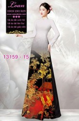 Vải áo dài phong cảnh đồng quê