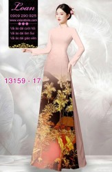 Vải áo dài phong cảnh đồng quê