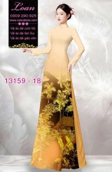 Vải áo dài phong cảnh đồng quê