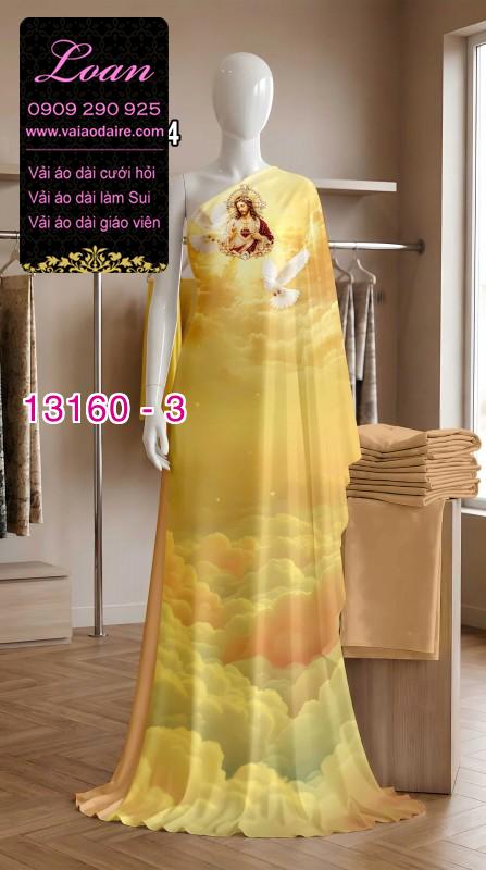 Vải áo dài in hình chúa Giê Su