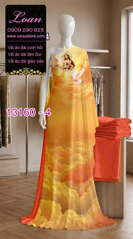Vải áo dài in hình chúa Giê Su