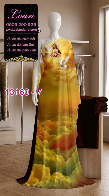 Vải áo dài in hình chúa Giê Su