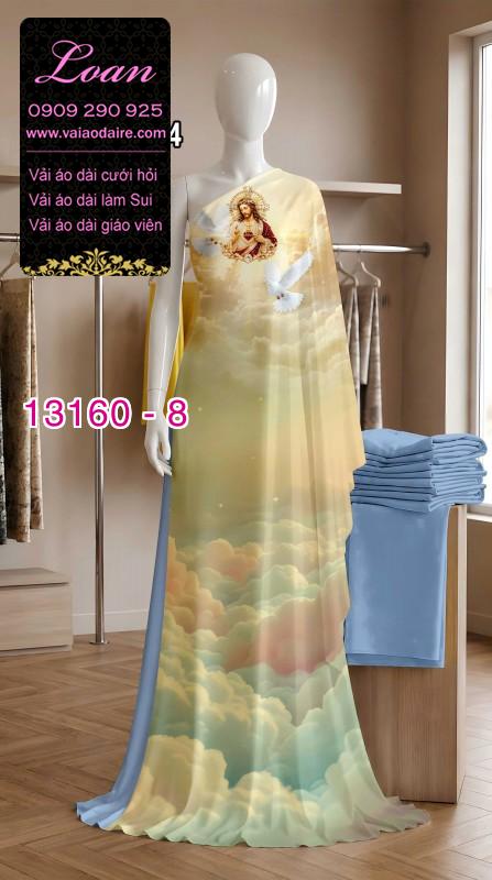 Vải áo dài in hình chúa Giê Su