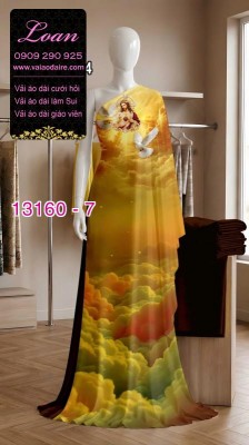 Vải áo dài in hình chúa Giê Su-13160