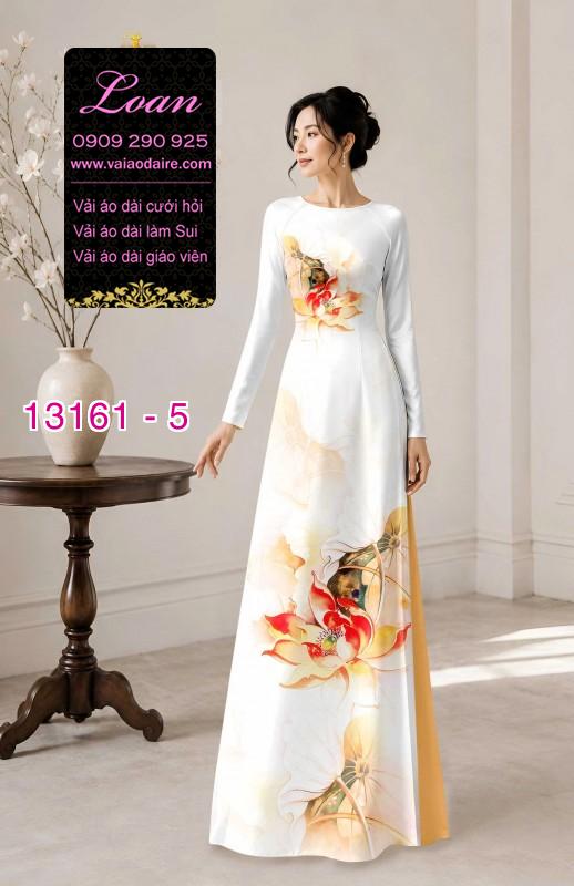 Vải áo dài hoa sen in 3D