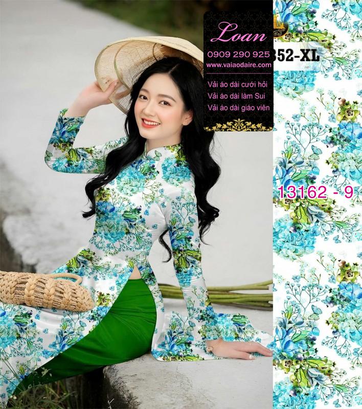 Vải áo dài hoa toàn thân