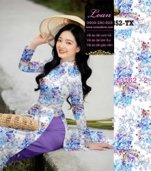 Vải áo dài hoa toàn thân
