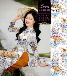 Vải áo dài hoa toàn thân