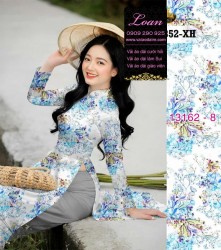 Vải áo dài hoa toàn thân